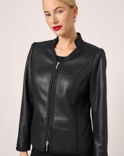 Velourslederimitat-Jacke