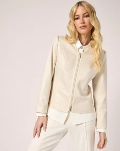 Velourslederimitat-Jacke