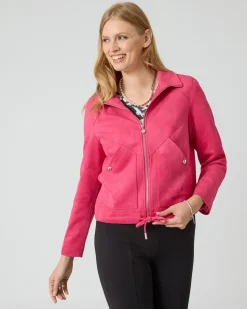 Velourslederimitat-Jacke