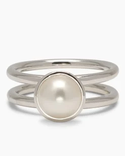Verwandlungsring 3er Set mit MK-Perle 8 mm und Zirkonia