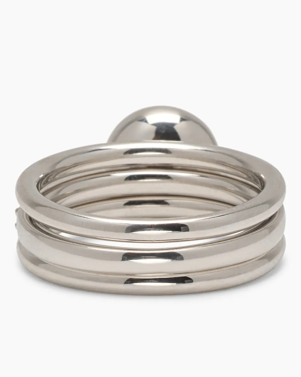 Verwandlungsring 3er Set mit MK-Perle 8 mm und Zirkonia