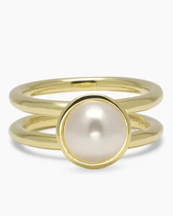 Verwandlungsring 3er Set mit MK-Perle 8 mm und Zirkonia