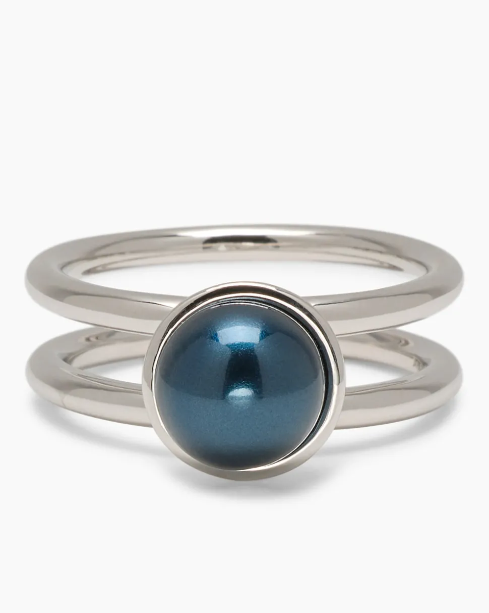 Verwandlungsring 3er Set mit MK-Perle 8 mm und Zirkonia