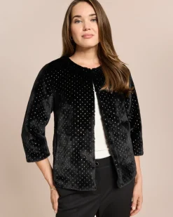 Webpelzjacke mit Glitzer