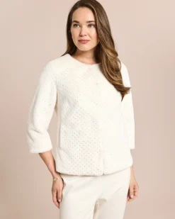 Webpelzjacke mit Glitzer