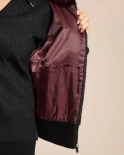 Webpelzjacke mit strukturiertem Fell