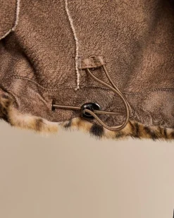 Wendejacke Leder/Pelzimitat