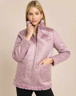 Wendejacke Velourimitat/Webpelz