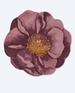 Wollblend Teppich "Blume"