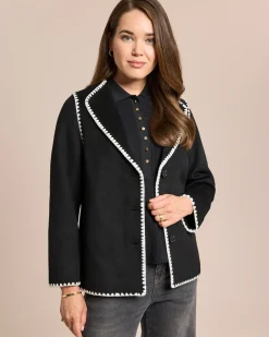 Wolljacke mit Zierstich