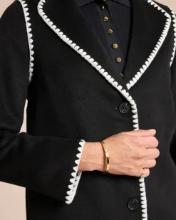 Wolljacke mit Zierstich